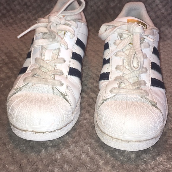 adidas superstar navy blue stripes